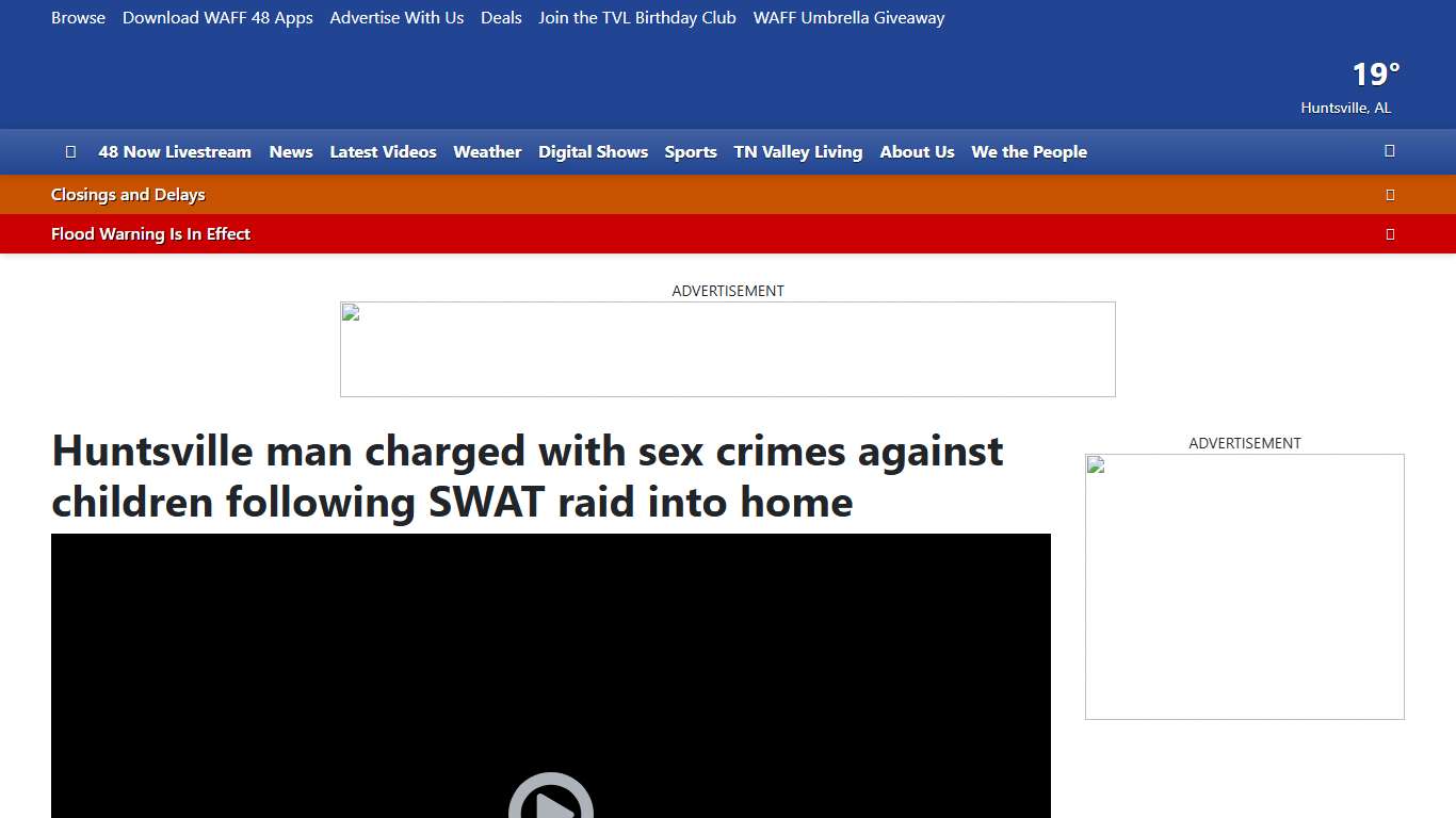 Huntsville man charged with sex crimes against children following SWAT raid into home